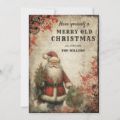 Carte de Noël vintage du Père Noël (Devant)