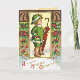 Carte de Noël vintage du Père Noël