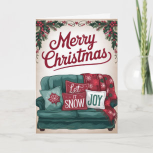 Carte de Noël vintage éditable Xmas