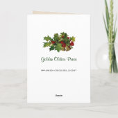 Carte de Noël Vintage Enfants (Dos)