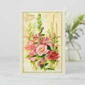CARTE DE NOËL vintage FLORALES (Debout devant)