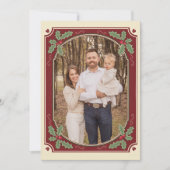 Carte de Noël vintage frontière blanche (Devant)