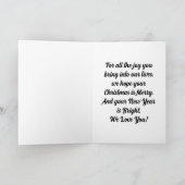 Carte de Noël vintage Grille-fille (Intérieur)