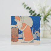 Carte de Noël Vintage | Happy Père Noël (Debout devant)