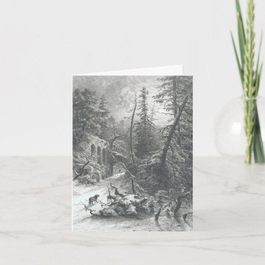 Carte de Noël Vintage HITER FOREST (1871) (Devant)