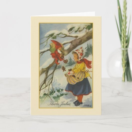 Carte de Noël vintage Iloista Joulua (Devant)