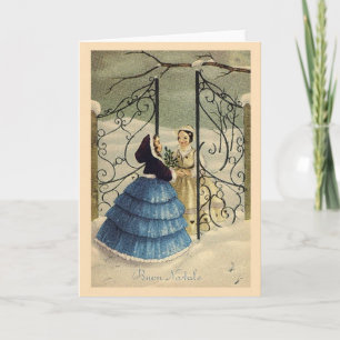 Carte de Noël vintage italienne Buon Natale