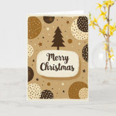 Carte de Noël vintage joyeux Noël (Fleur jaune)