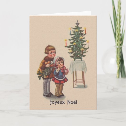 Carte de Noël vintage Joyeux Noël (Devant)