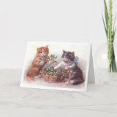 Carte de Noël Vintage Kittens (Devant)