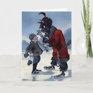Carte de Noël vintage Krampus