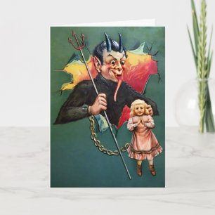 Carte de Noël vintage Krampus