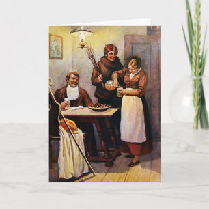 Carte de Noël vintage Krampus