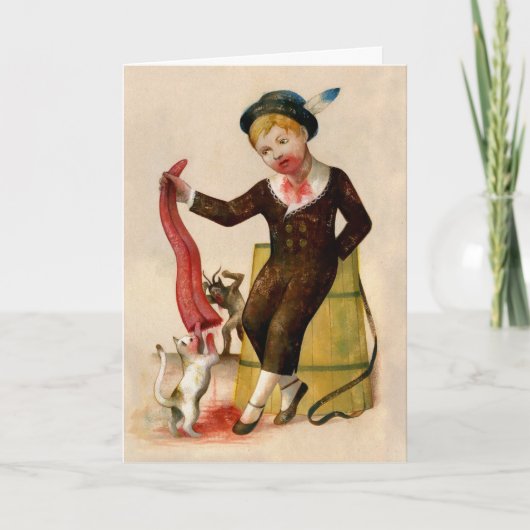 Carte de Noël Vintage Krampus Tongue (Devant)