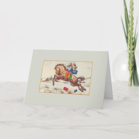 Carte de Noël vintage lettonne (Devant)