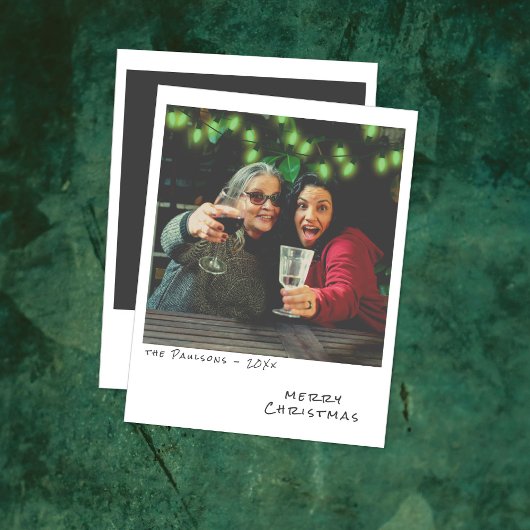 Carte de Noël vintage - Lumières vertes