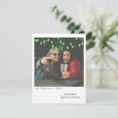 Carte de Noël vintage - Lumières vertes (Debout devant)