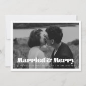 Carte de Noël Vintage mariée et Joyeuse (Devant)