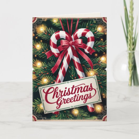 Carte de Noël Vintage MODIFIABLE (Devant)