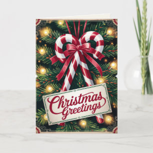 Carte de Noël Vintage MODIFIABLE