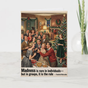 Carte de Noël vintage Nietzsche Sarcasme