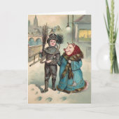 Carte de Noël vintage Odd Pig Lady (Devant)