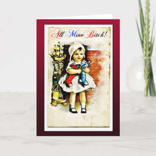 Carte de Noël vintage offensive drôle