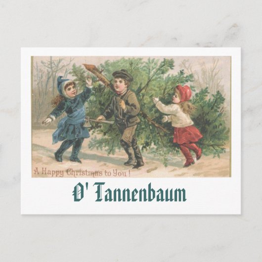 Carte de Noël Vintage - O'Tannenbaum (Devant)