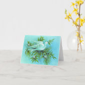 Carte de Noël vintage Peace Dove (Fleur jaune)