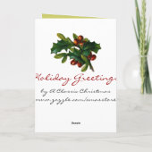 Carte de Noël Vintage Père Noël (Dos)