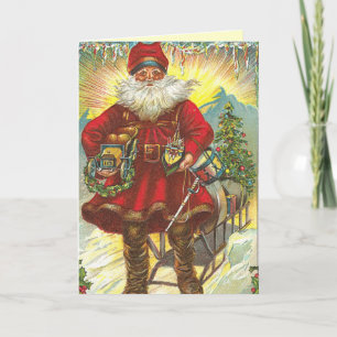 Carte de Noël Vintage Père Noël