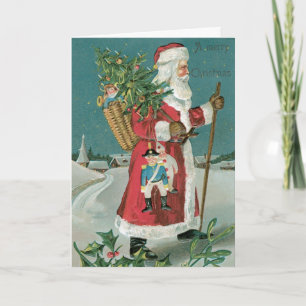 Carte de Noël Vintage Père Noël allemande
