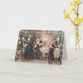 Carte de Noël vintage polonais (Fleur jaune)