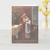 Carte de Noël vintage polonais (Fleur jaune)