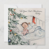 Carte de Noël vintage pour bébé (Devant)