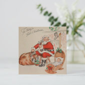 Carte de Noël vintage pour bébé (Debout devant)