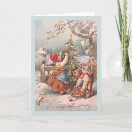 Carte de Noël vintage pour enfants (Devant)