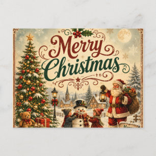 carte de Noël vintage pour enfants