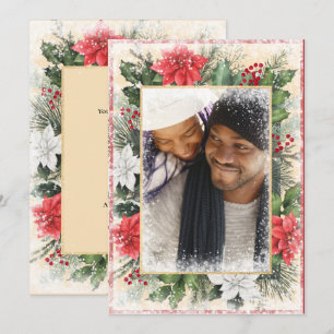 Carte de Noël vintage pour les fêtes de fin d'anné