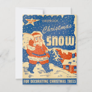Carte de Noël vintage résistant au feu représentan