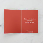 Carte de Noël vintage Retro Funny Père Noël (Intérieur)