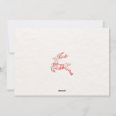 Carte de Noël Vintage Rouge Et Beige (Dos)