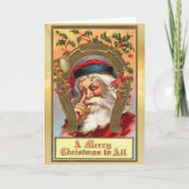 Carte de Noël vintage Santa Claus Portrait (Devant)