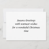Carte de Noël vintage Snowman (Dos)