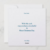 Carte de Noël vintage traditionnelle carrée (Dos)