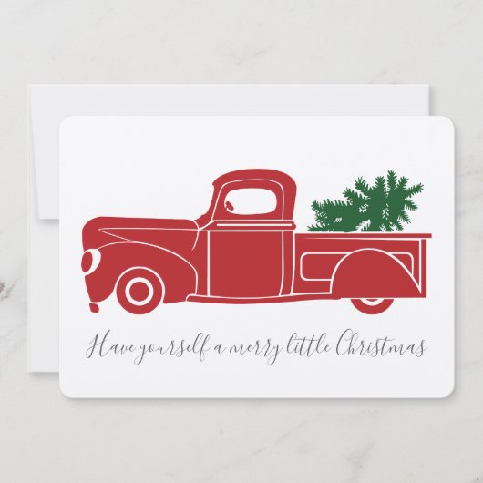 Carte de Noël vintage Truck (Devant)