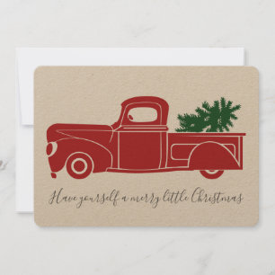 Carte de Noël vintage Truck