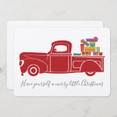 Carte de Noël vintage Truck (Devant / Derrière)
