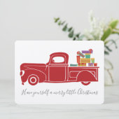 Carte de Noël vintage Truck (Debout devant)