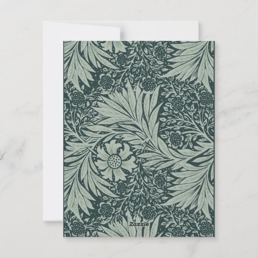 Carte de Noël Vintage verte (Dos)